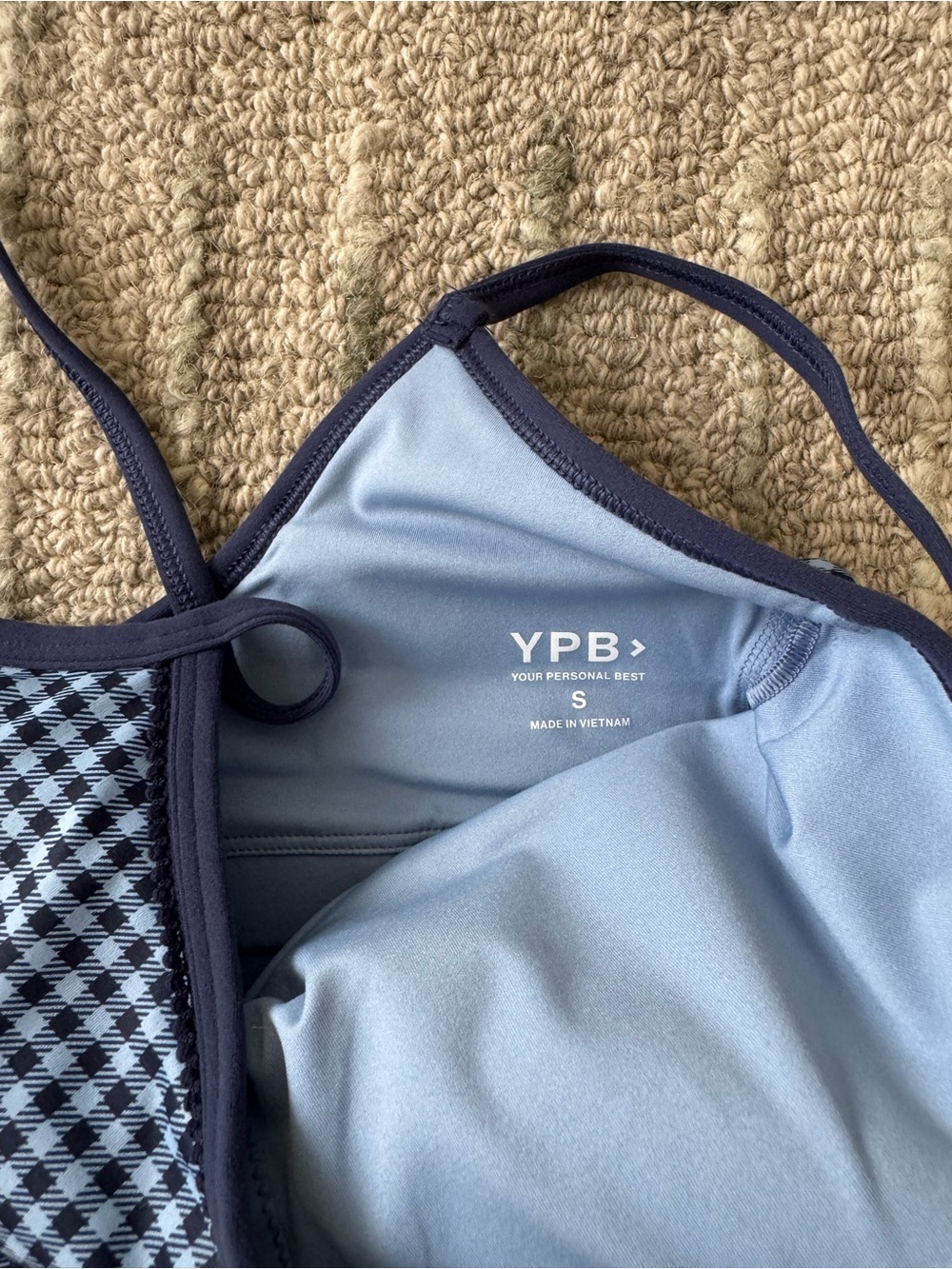 Abercrombie & Fitch Blue and Black Gingham Cami Top - Picture 3 of 6